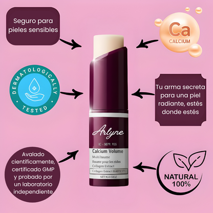 Stick antiarrugas con calcio – Rejuvenece y reafirma el rostro Fórmula con calcio + colágeno y complejo Ribornic patentado